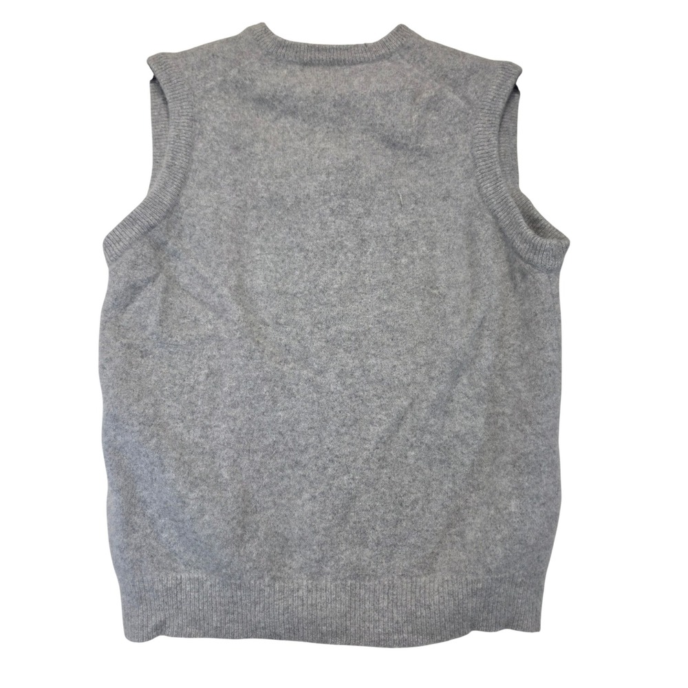 Lord Jeff Vintage Gray‎ 100% Lambswool V-Neck Sweater Vest Made in USA Medium - Picture 2 of 6